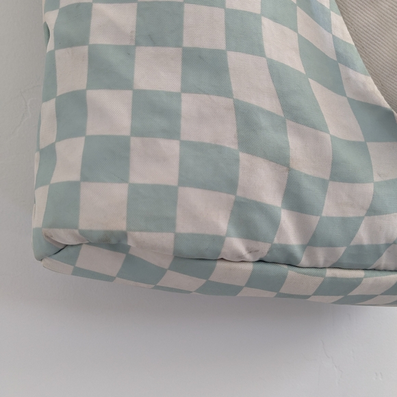 Checkered Tote Bag with Front Pocket - Picture 7 of 13